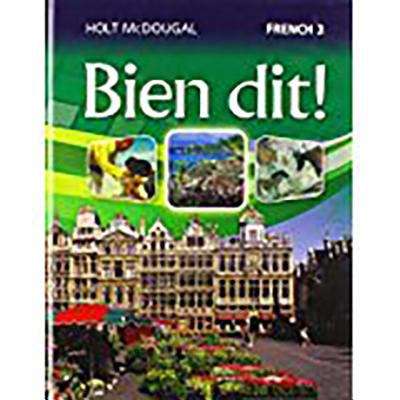 Book cover of Holt McDougal French 3, Bien dit!