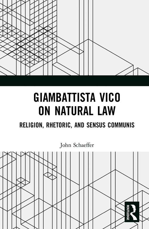 Cover image of Giambattista Vico on Natural Law