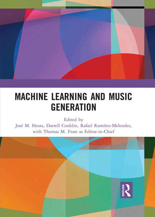 Book cover of Machine Learning and Music Generation