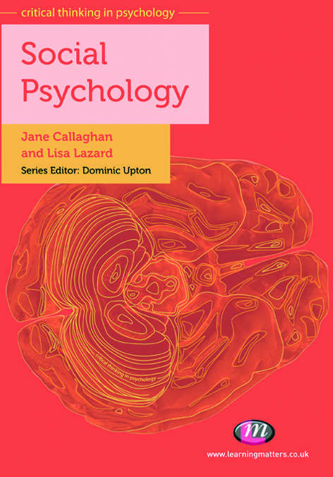 Book cover of Social Psychology (Critical Thinking in Psychology Series)