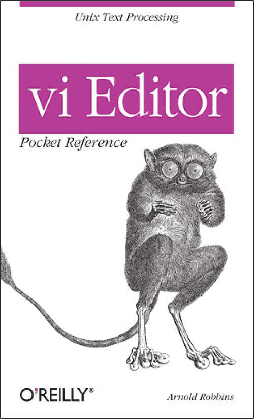 Book cover of vi Editor Pocket Reference