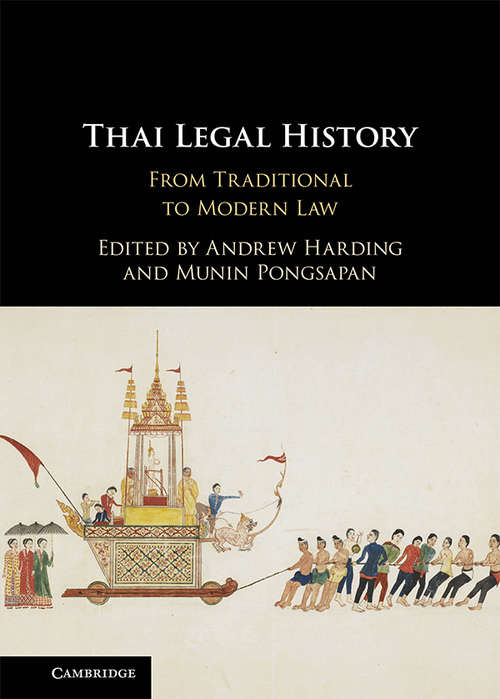 Book cover of Thai Legal History: From Traditional to Modern Law