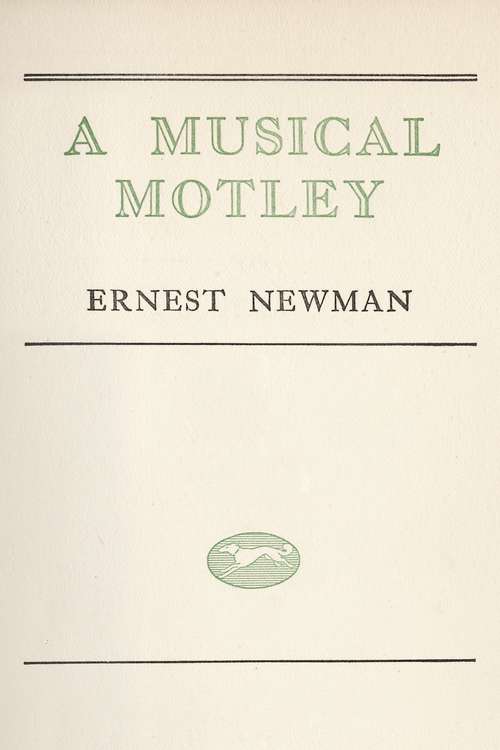 Book cover of A Musical Motley