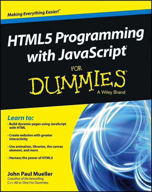 HTML5 Programming with JavaScript For Dummies