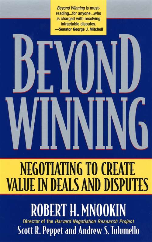 Book cover of Beyond Winning
