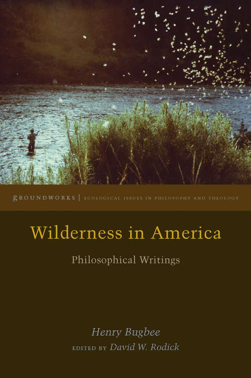 Book cover of Wilderness in America: Philosophical Writings (Groundworks: Ecological Issues in Philosophy and Theology)