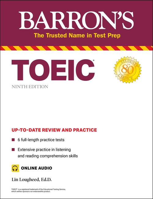 Book cover of TOEIC (Ninth Edition) (Barron's Test Prep)