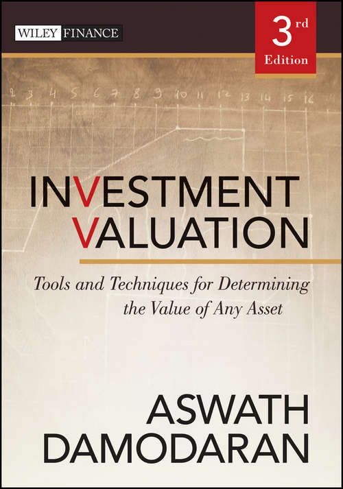 Book cover of Investment Valuation: Tools and Techniques for Determining the Value of Any Asset (3) (Wiley Finance #666)