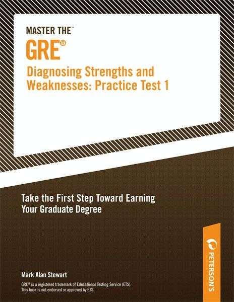 Book cover of Master the GRE: Diagnosing Strengths and Weaknesses - Practice Test 1
