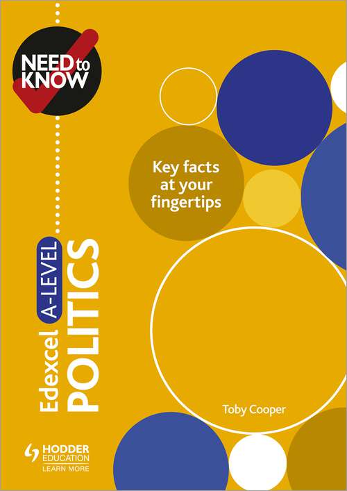 Book cover of Need to Know: Edexcel A-level Politics Epub