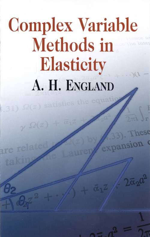 Book cover of Complex Variable Methods in Elasticity