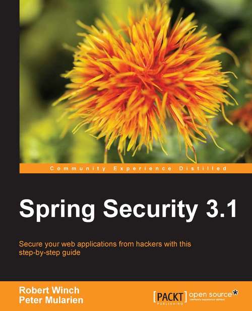 Book cover of Spring Security 3.1