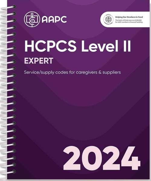Book cover of 2024 HCPCS Level II Expert- HCPCS Code Book
