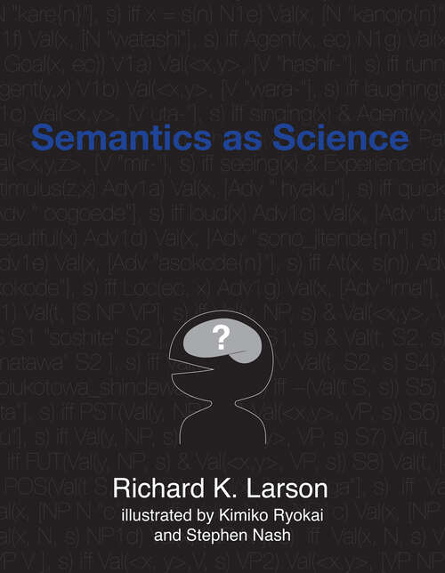 Book cover of Semantics as Science