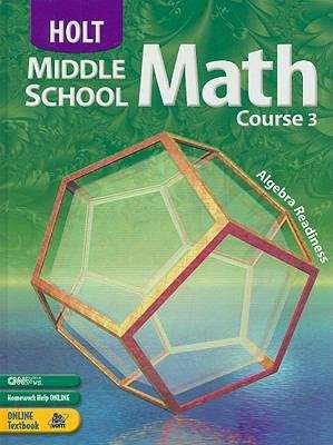 Book cover of Holt Middle School Math, Course 3