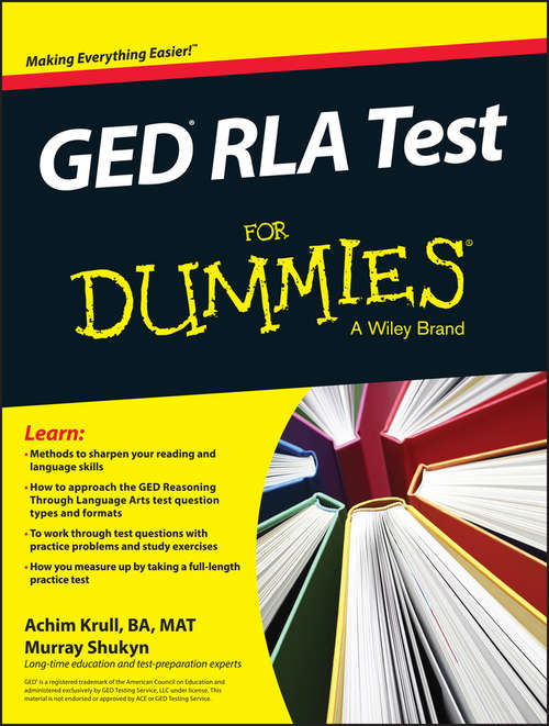 Book cover of GED RLA For Dummies