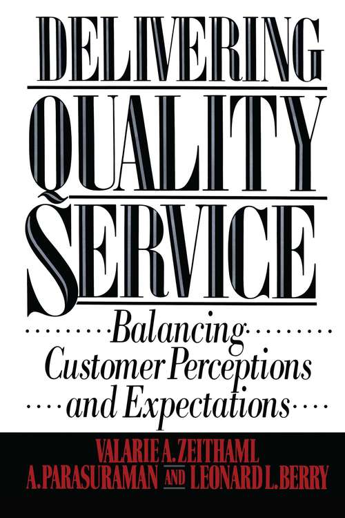 Book cover of Delivering Quality Service