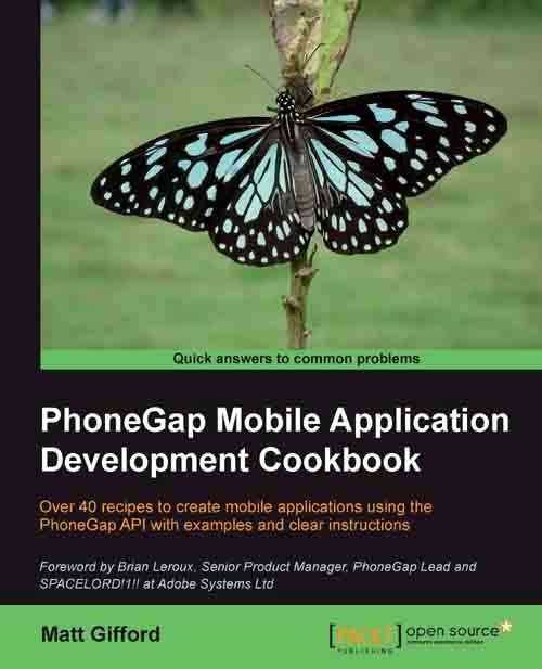 Book cover of PhoneGap Mobile Application Development Cookbook