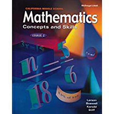 Book cover of California Middle School Mathematics: Concepts and Skills, Course 2
