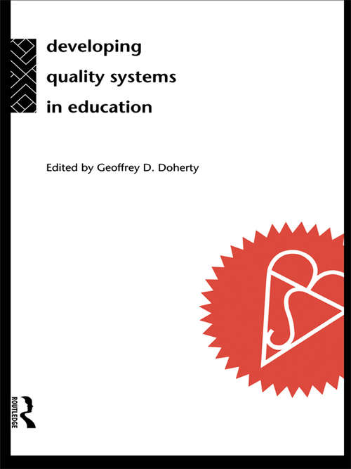 Book cover of Developing Quality Systems in Education