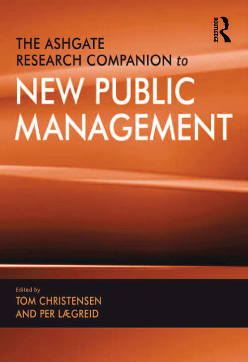 Book cover of The Ashgate Research Companion to New Public Management