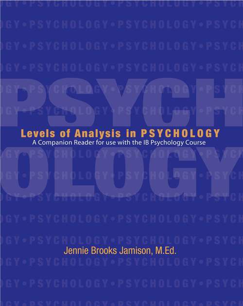 Book cover of Levels of Analysis in Psychology: A Companion Reader for Use with the IB Psychology Course
