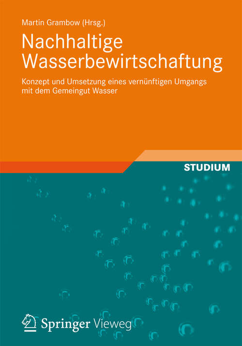 Book cover of Nachhaltige Wasserbewirtschaftung