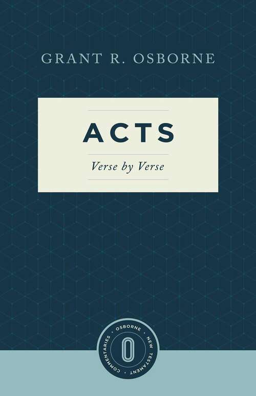 Book cover of Acts Verse by Verse (Osborne New Testament Commentaries)