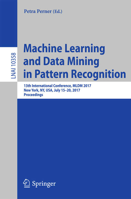 Book cover of Machine Learning and Data Mining in Pattern Recognition