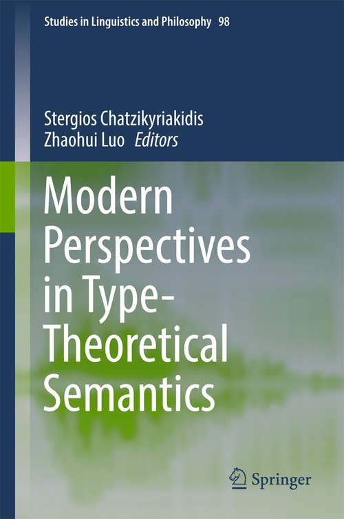 Book cover of Modern Perspectives in Type-Theoretical Semantics