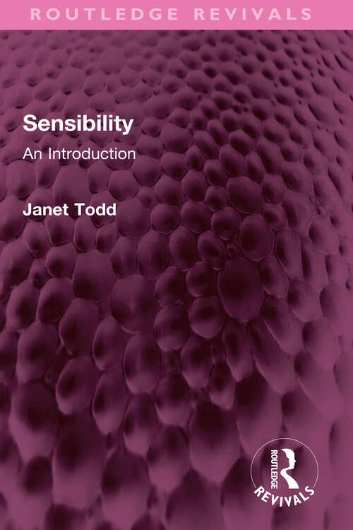 Book cover of Sensibility: An Introduction (Routledge Revivals)