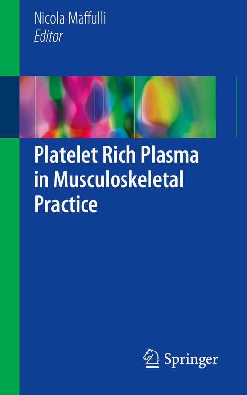 Book cover of Platelet Rich Plasma in Musculoskeletal Practice