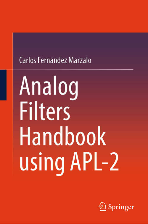 Book cover of Analog Filters Handbook using APL-2