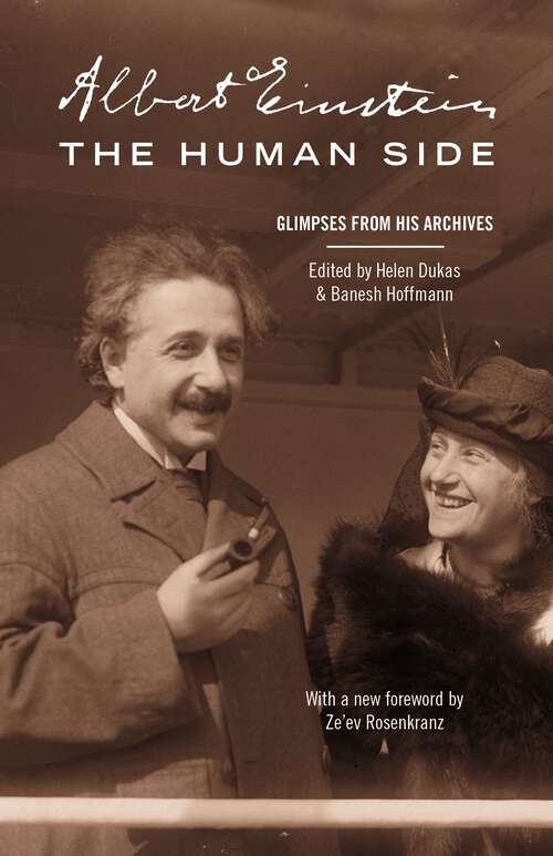 Book cover of Albert Einstein, The Human Side