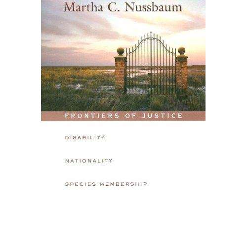 Book cover of Frontiers of Justice: Disability, Nationality, Species Membership