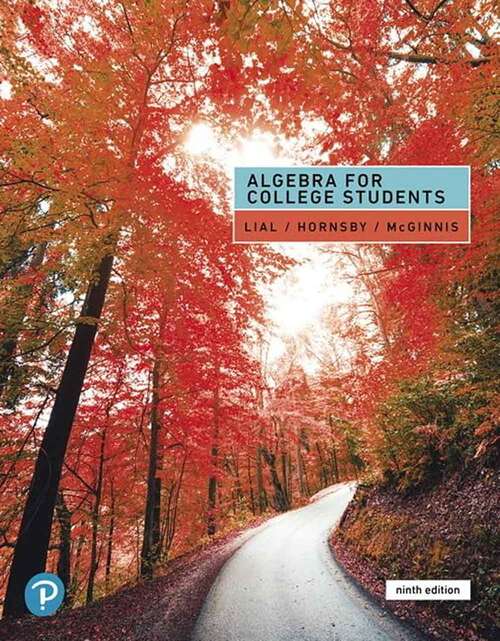 Book cover of Algebra for College Students (Ninth Edition)