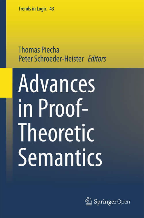 Cover image of Advances in Proof-Theoretic Semantics