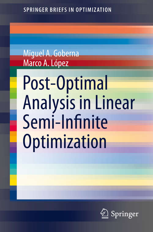 Book cover of Post-Optimal Analysis in Linear Semi-Infinite Optimization