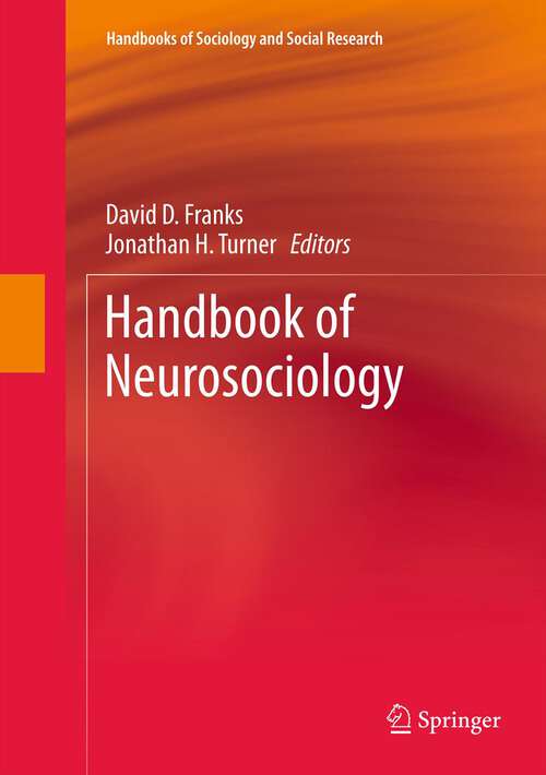 Book cover of Handbook of Neurosociology