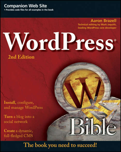 Book cover of WordPress Bible