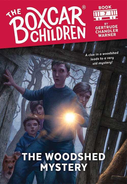 Book cover of The Woodshed Mystery (The Boxcar Children Mysteries #7)