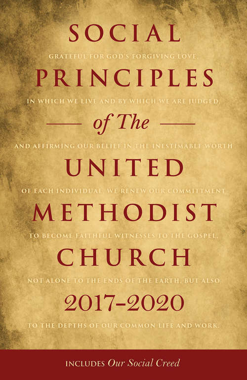 Book cover of Social Principles of The United Methodist Church 2017-2020