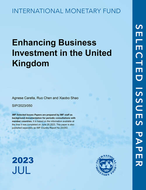 Book cover of Enhancing Business Investment in the United Kingdom