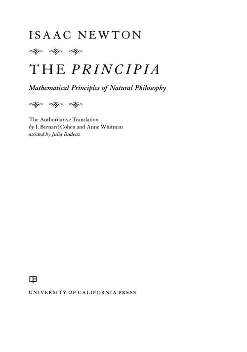 Book cover of The Principia: The Authoritative Translation