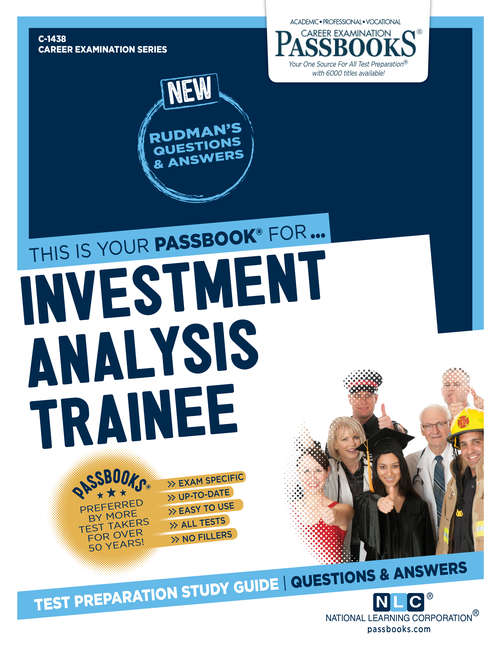 Book cover of Investment Analysis Trainee: Passbooks Study Guide (Career Examination Series)