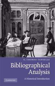 Book cover of Bibliographical Analysis