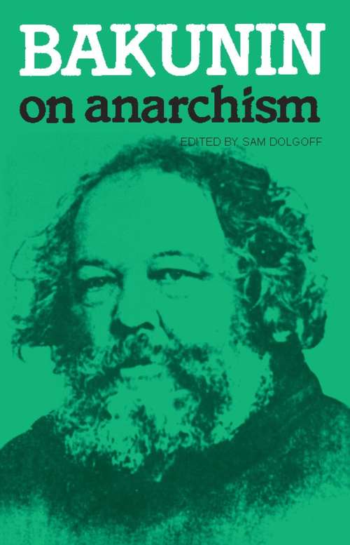Book cover of Bakunin on Anarchism