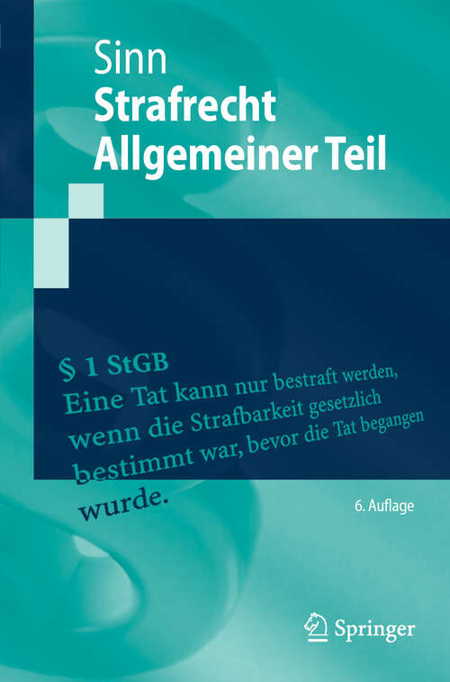 Book cover of Strafrecht Allgemeiner Teil (6. Auflage 2025) (Springer-Lehrbuch)