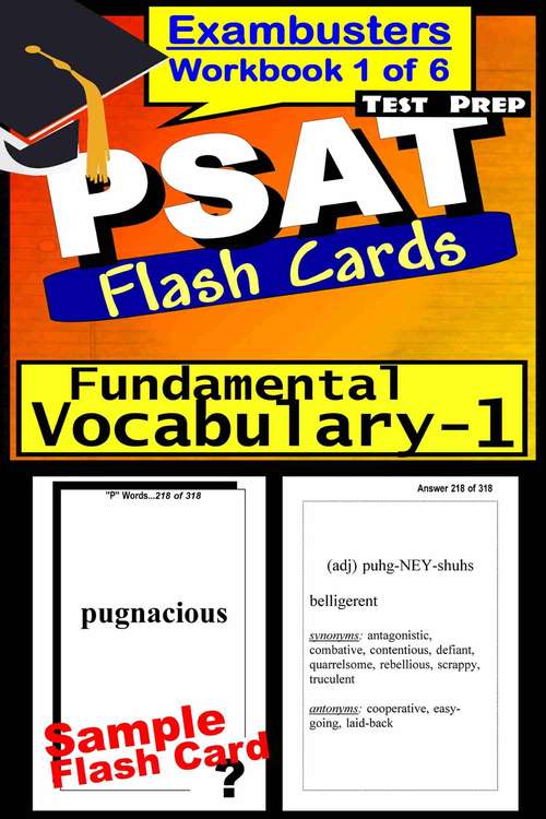 PSAT Test Prep Flash Cards: Fundamental Vocabulary - 1 (Exambusters PSAT Workbook #1 of 6)