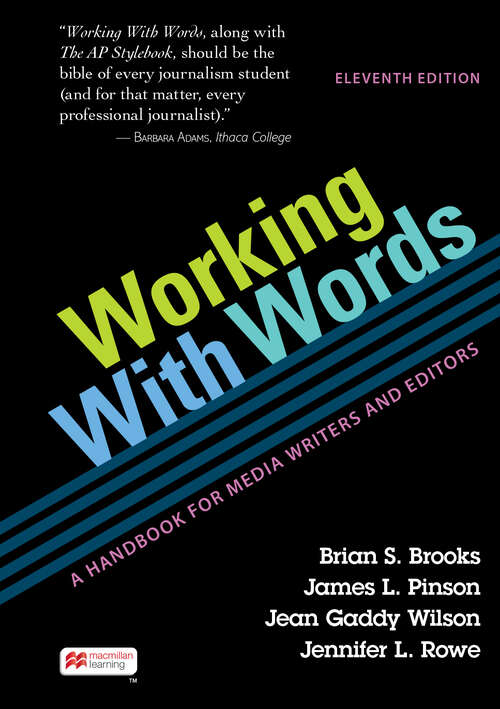 Book cover of Working With Words